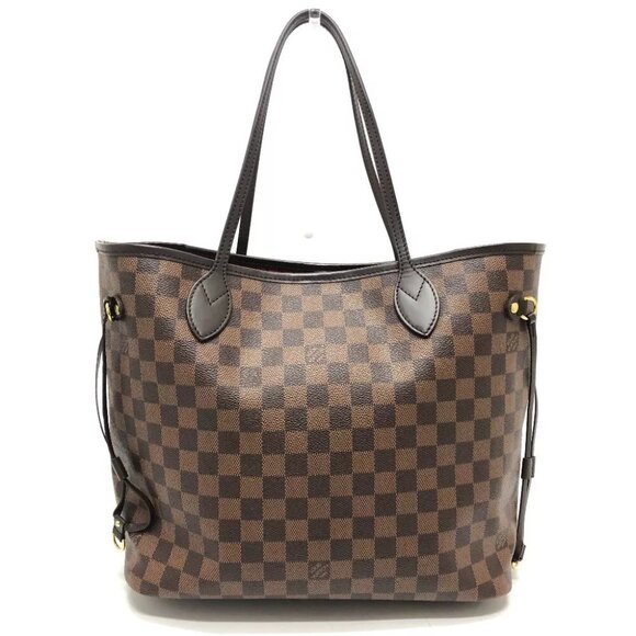 LOUIS VUITTON Ｎ41358 Neverfull MM Tote Bag with pouch Handbag Canvas Ebene - Picture 1 of 15